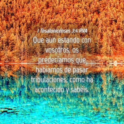 Picture 04 - 1 Tesalonicenses 3:4 RVA - Que aun estando con vosotros, os predecíamos que - Bible Verse Picture