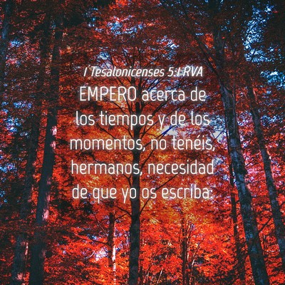 Picture 04 - 1 Tesalonicenses 5:1 RVA - EMPERO acerca de los tiempos y de los momentos, - Bible Verse Picture