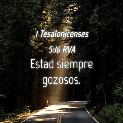 Picture 04 - 1 Tesalonicenses 5:16 RVA - Estad siempre - Bible Verse Picture