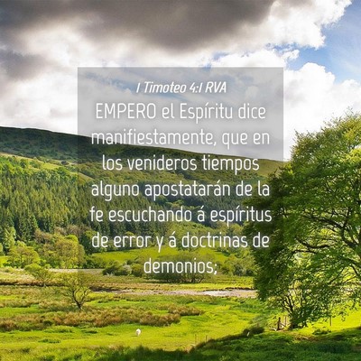 Picture 04 - 1 Timoteo 4:1 RVA - EMPERO el Espíritu dice manifiestamente, que en - Bible Verse Picture