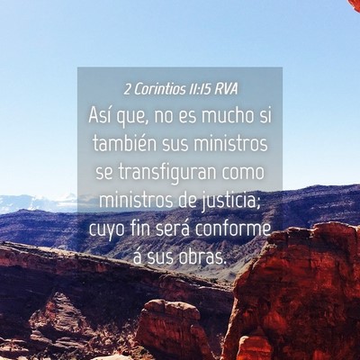 Picture 04 - 2 Corintios 11:15 RVA - Así que, no es mucho si también sus ministros - Bible Verse Picture