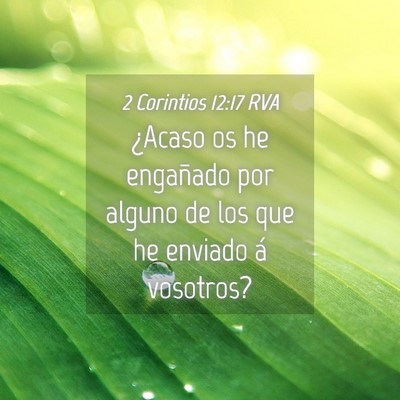 Picture 04 - 2 Corintios 12:17 RVA - ¿Acaso os he engañado por alguno de los que he - Bible Verse Picture
