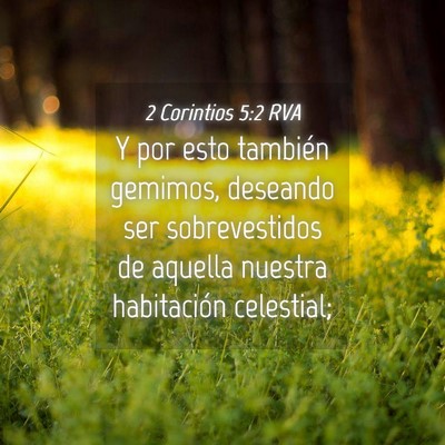 Picture 04 - 2 Corintios 5:2 RVA - Y por esto también gemimos, deseando ser - Bible Verse Picture