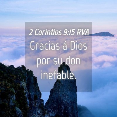 Picture 04 - 2 Corintios 9:15 RVA - Gracias á Dios por su don - Bible Verse Picture