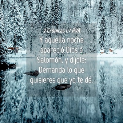 Picture 04 - 2 Crónicas 1:7 RVA - Y aquella noche apareció Dios á Salomón, y - Bible Verse Picture