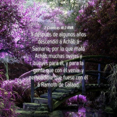 Picture 04 - 2 Crónicas 18:2 RVA - Y después de algunos años descendió á Achâb - Bible Verse Picture
