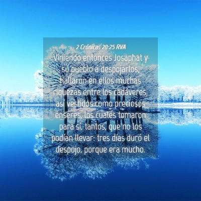 Picture 04 - 2 Crónicas 20:25 RVA - Viniendo entonces Josaphat y su pueblo á - Bible Verse Picture