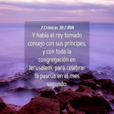 Picture 04 - 2 Crónicas 30:2 RVA - Y había el rey tomado consejo con sus - Bible Verse Picture
