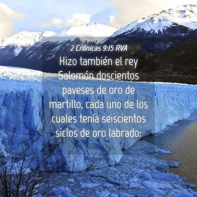 Picture 04 - 2 Crónicas 9:15 RVA - Hizo también el rey Salomón doscientos paveses - Bible Verse Picture