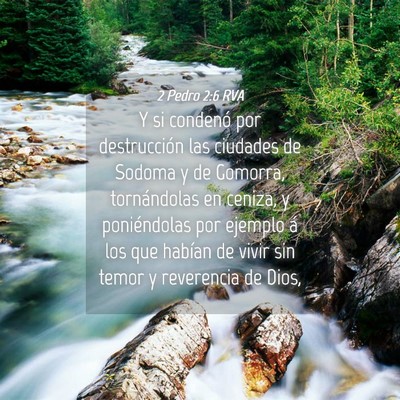 Picture 04 - 2 Pedro 2:6 RVA - Y si condenó por destrucción las ciudades de - Bible Verse Picture