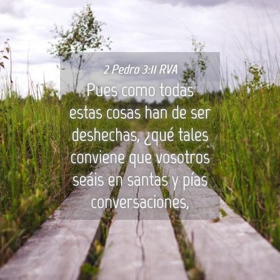 Picture 04 - 2 Pedro 3:11 RVA - Pues como todas estas cosas han de ser deshechas, - Bible Verse Picture