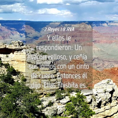 Picture 04 - 2 Reyes 1:8 RVA - Y ellos le respondieron: Un varón velloso, y - Bible Verse Picture