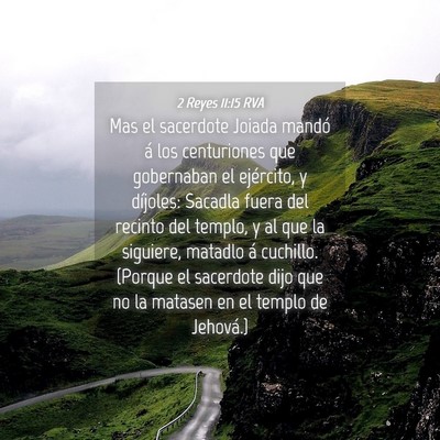 Picture 04 - 2 Reyes 11:15 RVA - Mas el sacerdote Joiada mandó á los centuriones - Bible Verse Picture