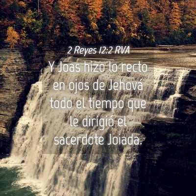 Picture 04 - 2 Reyes 12:2 RVA - Y Joas hizo lo recto en ojos de Jehová todo el - Bible Verse Picture
