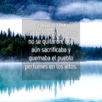 Picture 04 - 2 Reyes 12:3 RVA - Con todo eso los altos no se quitaron; que aún - Bible Verse Picture