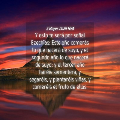 Picture 04 - 2 Reyes 19:29 RVA - Y esto te será por señal Ezechîas: Este año - Bible Verse Picture