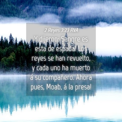 Picture 04 - 2 Reyes 3:23 RVA - Y dijeron: ­Sangre es esta de espada! Los reyes - Bible Verse Picture