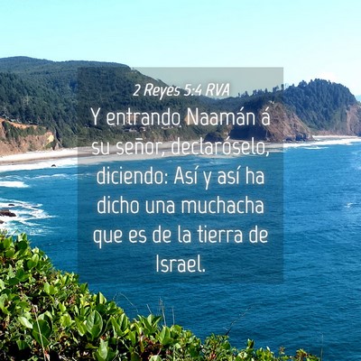 Picture 04 - 2 Reyes 5:4 RVA - Y entrando Naamán á su señor, declaróselo, - Bible Verse Picture