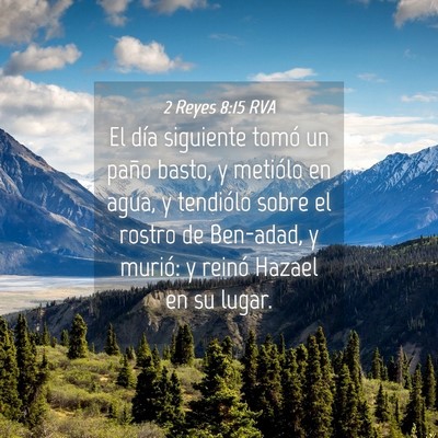Picture 04 - 2 Reyes 8:15 RVA - El día siguiente tomó un paño basto, y - Bible Verse Picture