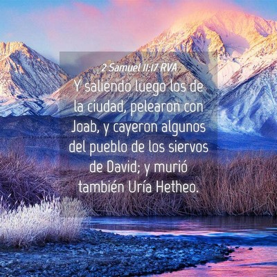 Picture 04 - 2 Samuel 11:17 RVA - Y saliendo luego los de la ciudad, pelearon con - Bible Verse Picture