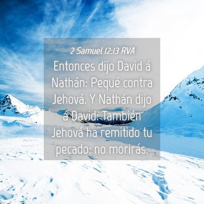 Picture 04 - 2 Samuel 12:13 RVA - Entonces dijo David á Nathán: Pequé contra - Bible Verse Picture