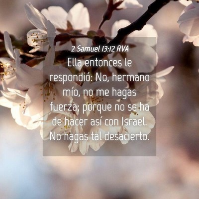 Picture 04 - 2 Samuel 13:12 RVA - Ella entonces le respondió: No, hermano mío, no - Bible Verse Picture