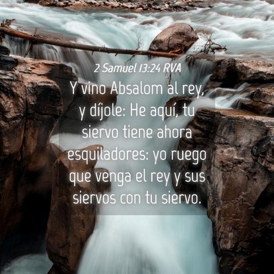 Picture 04 - 2 Samuel 13:24 RVA - Y vino Absalom al rey, y díjole: He aquí, tu - Bible Verse Picture