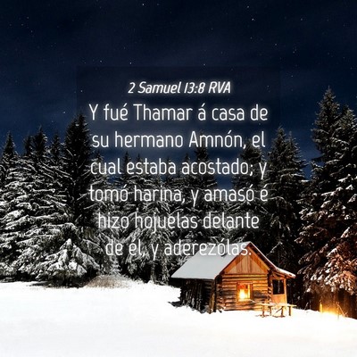 Picture 04 - 2 Samuel 13:8 RVA - Y fué Thamar á casa de su hermano Amnón, el - Bible Verse Picture