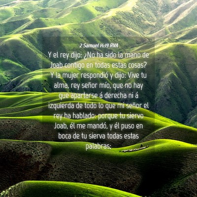 Picture 04 - 2 Samuel 14:19 RVA - Y el rey dijo: ¿No ha sido la mano de Joab - Bible Verse Picture