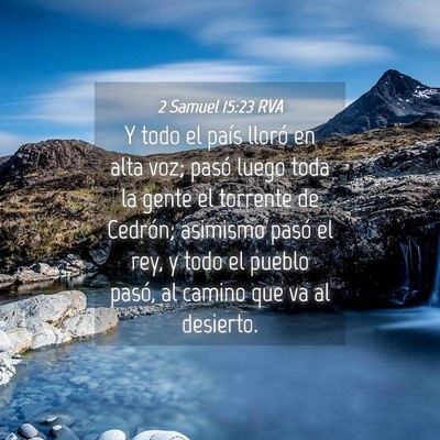 Picture 04 - 2 Samuel 15:23 RVA - Y todo el país lloró en alta voz; pasó luego - Bible Verse Picture
