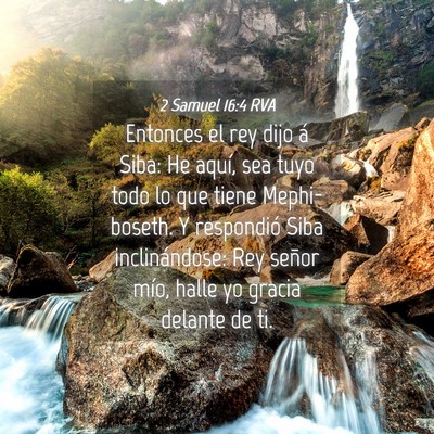 Picture 04 - 2 Samuel 16:4 RVA - Entonces el rey dijo á Siba: He aquí, sea tuyo - Bible Verse Picture