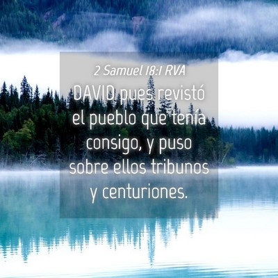 Picture 04 - 2 Samuel 18:1 RVA - DAVID pues revistó el pueblo que tenía consigo, - Bible Verse Picture