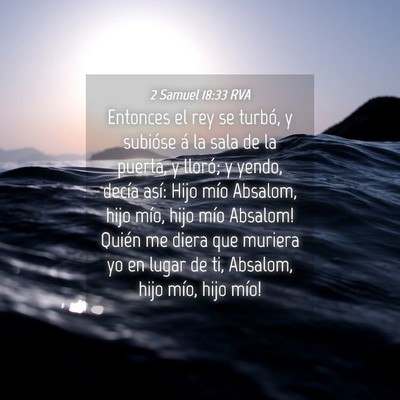 Picture 04 - 2 Samuel 18:33 RVA - Entonces el rey se turbó, y subióse á la sala - Bible Verse Picture