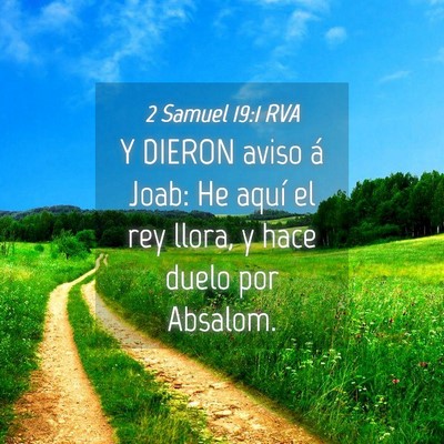 Picture 04 - 2 Samuel 19:1 RVA - Y DIERON aviso á Joab: He aquí el rey llora, y - Bible Verse Picture