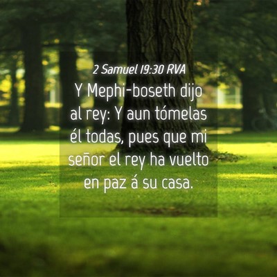 Picture 04 - 2 Samuel 19:30 RVA - Y Mephi-boseth dijo al rey: Y aun tómelas él - Bible Verse Picture