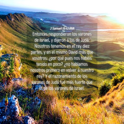 Picture 04 - 2 Samuel 19:43 RVA - Entonces respondieron los varones de Israel, y - Bible Verse Picture