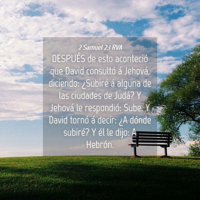 Picture 04 - 2 Samuel 2:1 RVA - DESPUÉS de esto aconteció que David consultó - Bible Verse Picture