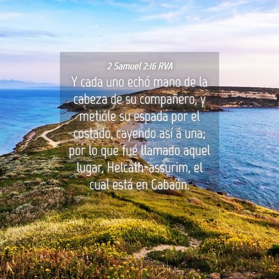 Picture 04 - 2 Samuel 2:16 RVA - Y cada uno echó mano de la cabeza de su - Bible Verse Picture