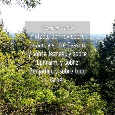 Picture 04 - 2 Samuel 2:9 RVA - Y alzólo por rey sobre Galaad, y sobre Gessuri, - Bible Verse Picture