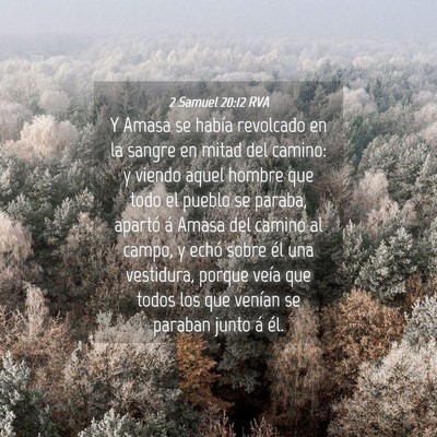 Picture 04 - 2 Samuel 20:12 RVA - Y Amasa se había revolcado en la sangre en mitad - Bible Verse Picture