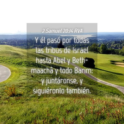 Picture 04 - 2 Samuel 20:14 RVA - Y él pasó por todas las tribus de Israel hasta - Bible Verse Picture