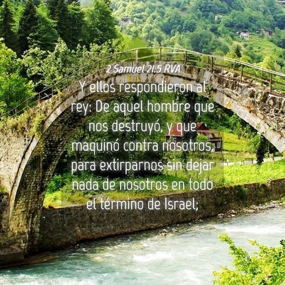 Picture 04 - 2 Samuel 21:5 RVA - Y ellos respondieron al rey: De aquel hombre que - Bible Verse Picture