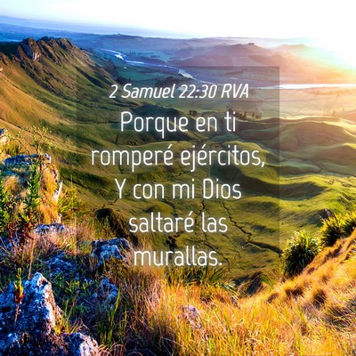 Picture 04 - 2 Samuel 22:30 RVA - Porque en ti romperé ejércitos, Y con mi Dios - Bible Verse Picture