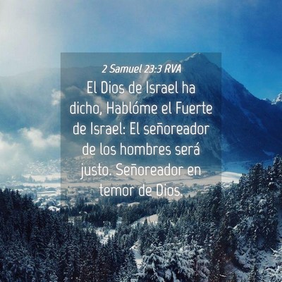Picture 04 - 2 Samuel 23:3 RVA - El Dios de Israel ha dicho, Hablóme el Fuerte de - Bible Verse Picture