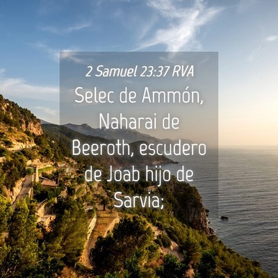 Picture 04 - 2 Samuel 23:37 RVA - Selec de Ammón, Naharai de Beeroth, escudero de - Bible Verse Picture