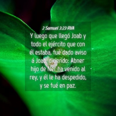 Picture 04 - 2 Samuel 3:23 RVA - Y luego que llegó Joab y todo el ejército que - Bible Verse Picture