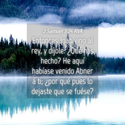 Picture 04 - 2 Samuel 3:24 RVA - Entonces Joab vino al rey, y díjole: ¿Qué has - Bible Verse Picture