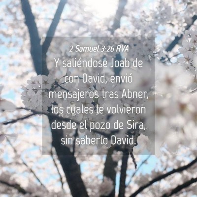Picture 04 - 2 Samuel 3:26 RVA - Y saliéndose Joab de con David, envió - Bible Verse Picture