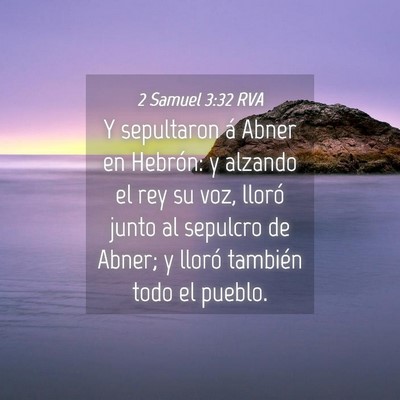 Picture 04 - 2 Samuel 3:32 RVA - Y sepultaron á Abner en Hebrón: y alzando el - Bible Verse Picture