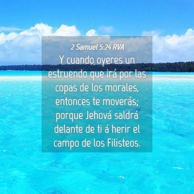 Picture 04 - 2 Samuel 5:24 RVA - Y cuando oyeres un estruendo que irá por las - Bible Verse Picture